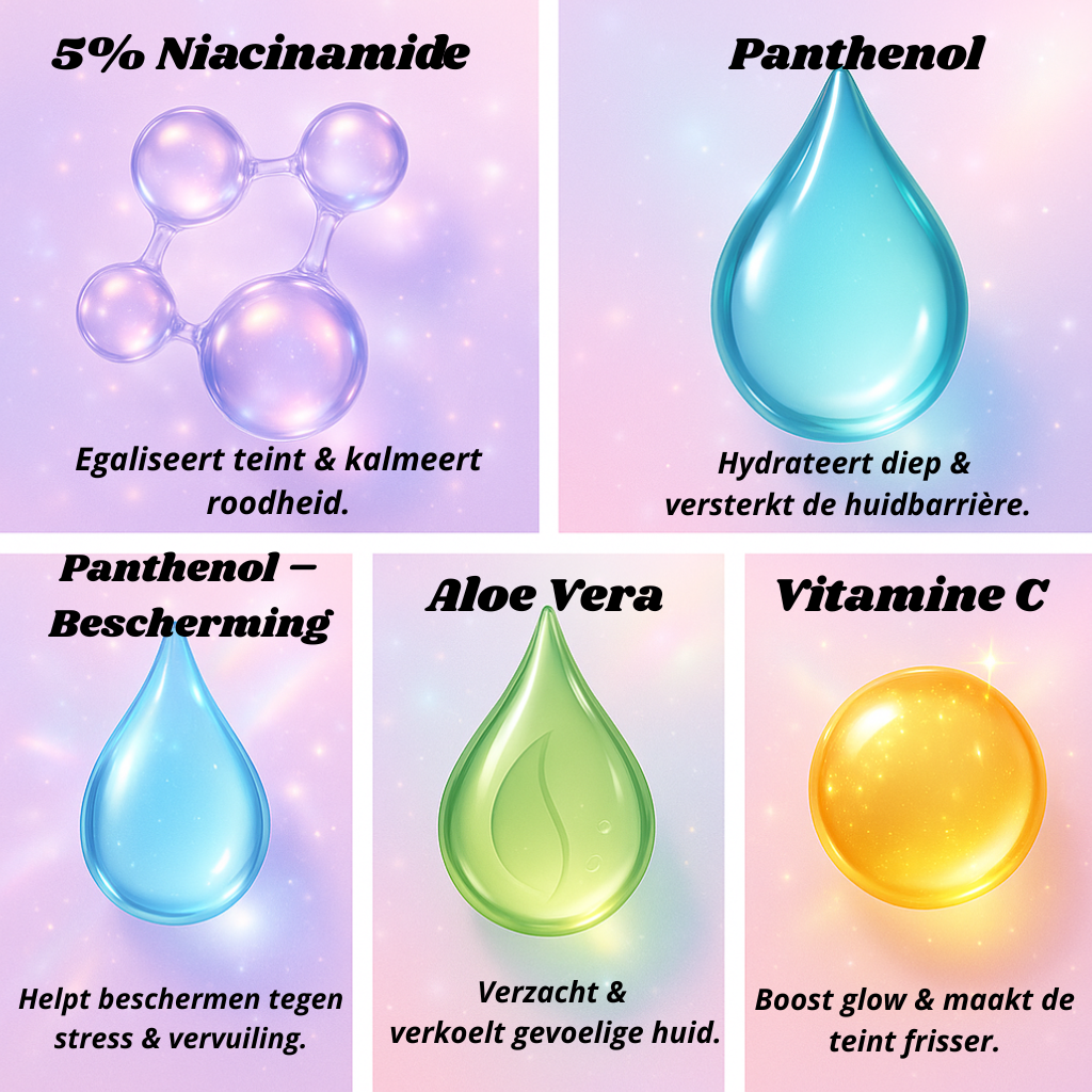 Glowingbabe glow serum voor gevoelige huid – dewy finish